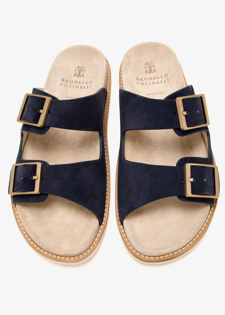 Sandale Boucle Daim Ryze Bleu image 4