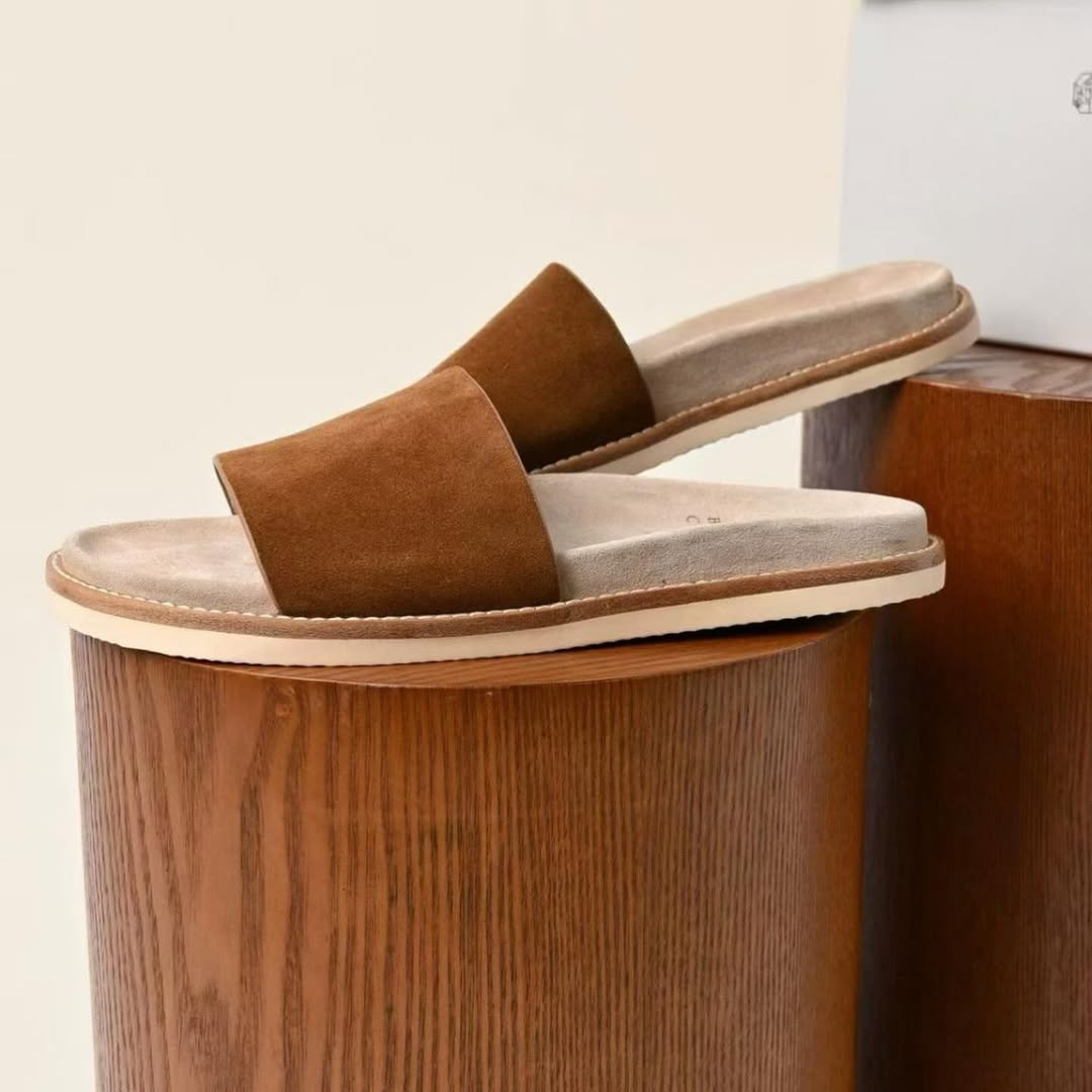 Sandales Suede Daim Camel Femme image 3