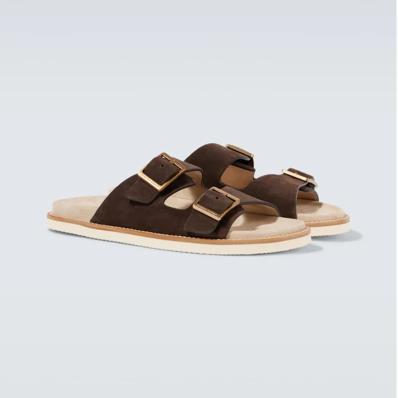 Sandale Boucle Daim Ryze Marron