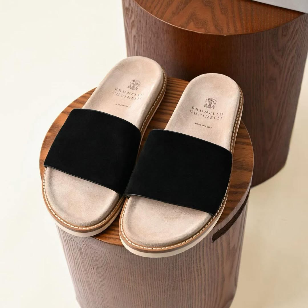 Sandales Suede Daim Noir